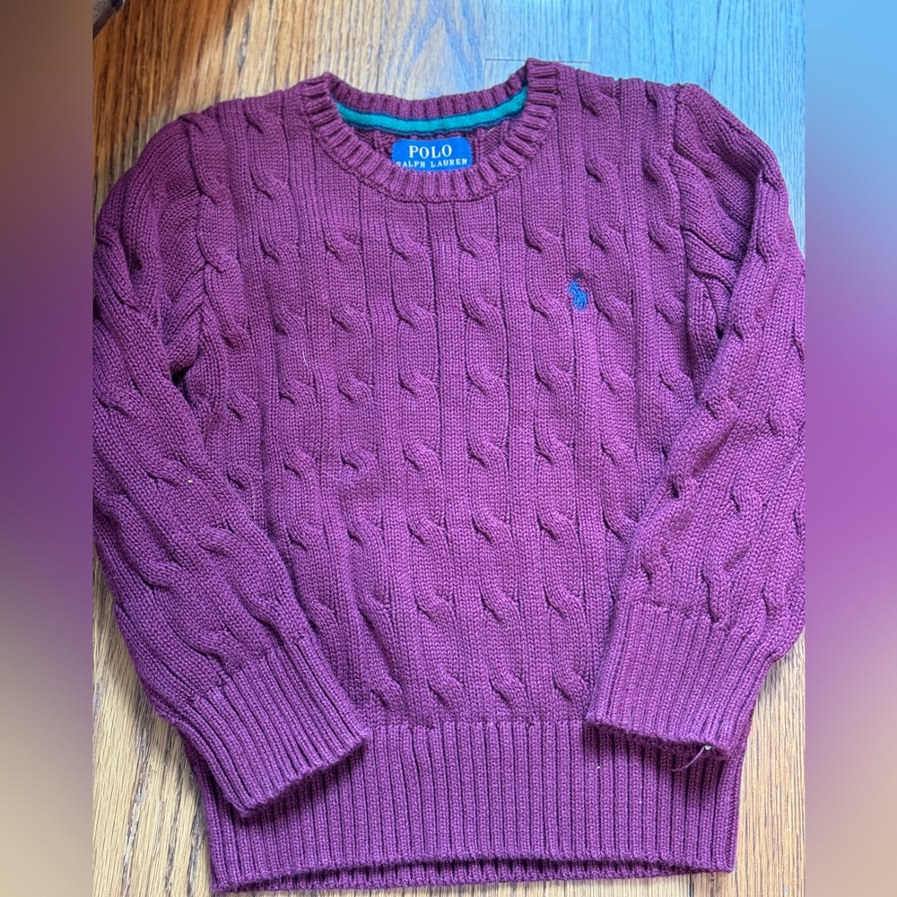 Ralph Lauren Maroon cable sweater